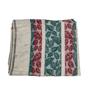 Vintage Fashion Industries holiday tablecloth With leaves 95"x60"